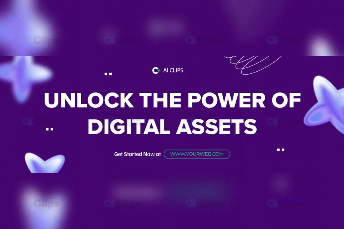 Digital Assets Promotional Banner PSD Template