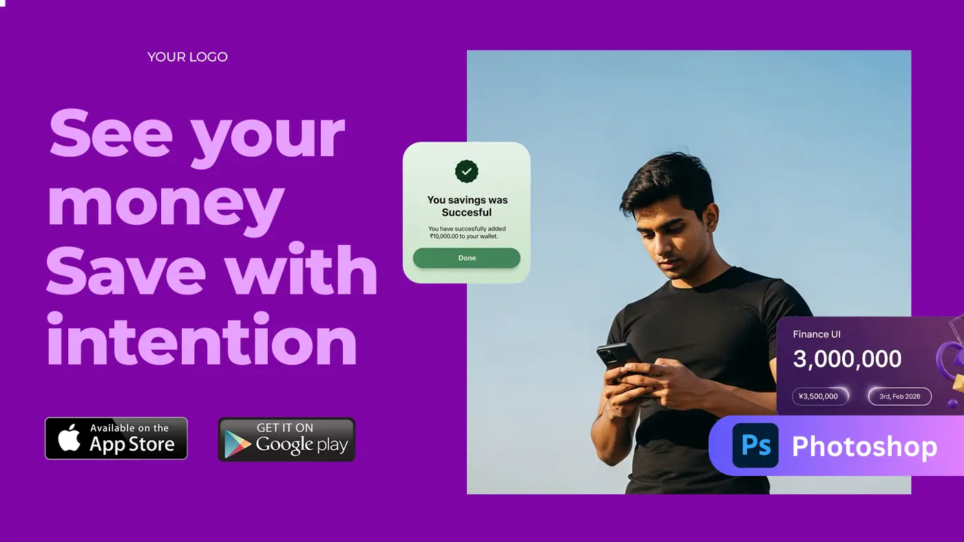 Mobile Finance & Savings App Ad Template