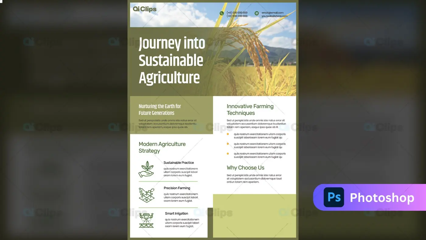 Sustainable Agriculture Information Brochure Template