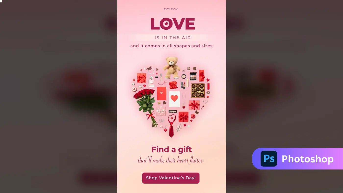 Valentine's Day Gift Shop Promotion Template