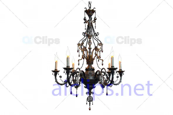 Elegant 3D Vintage Chandelier Illustration