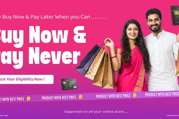 Buy Now Pay Later Promo Banner PSD Template
