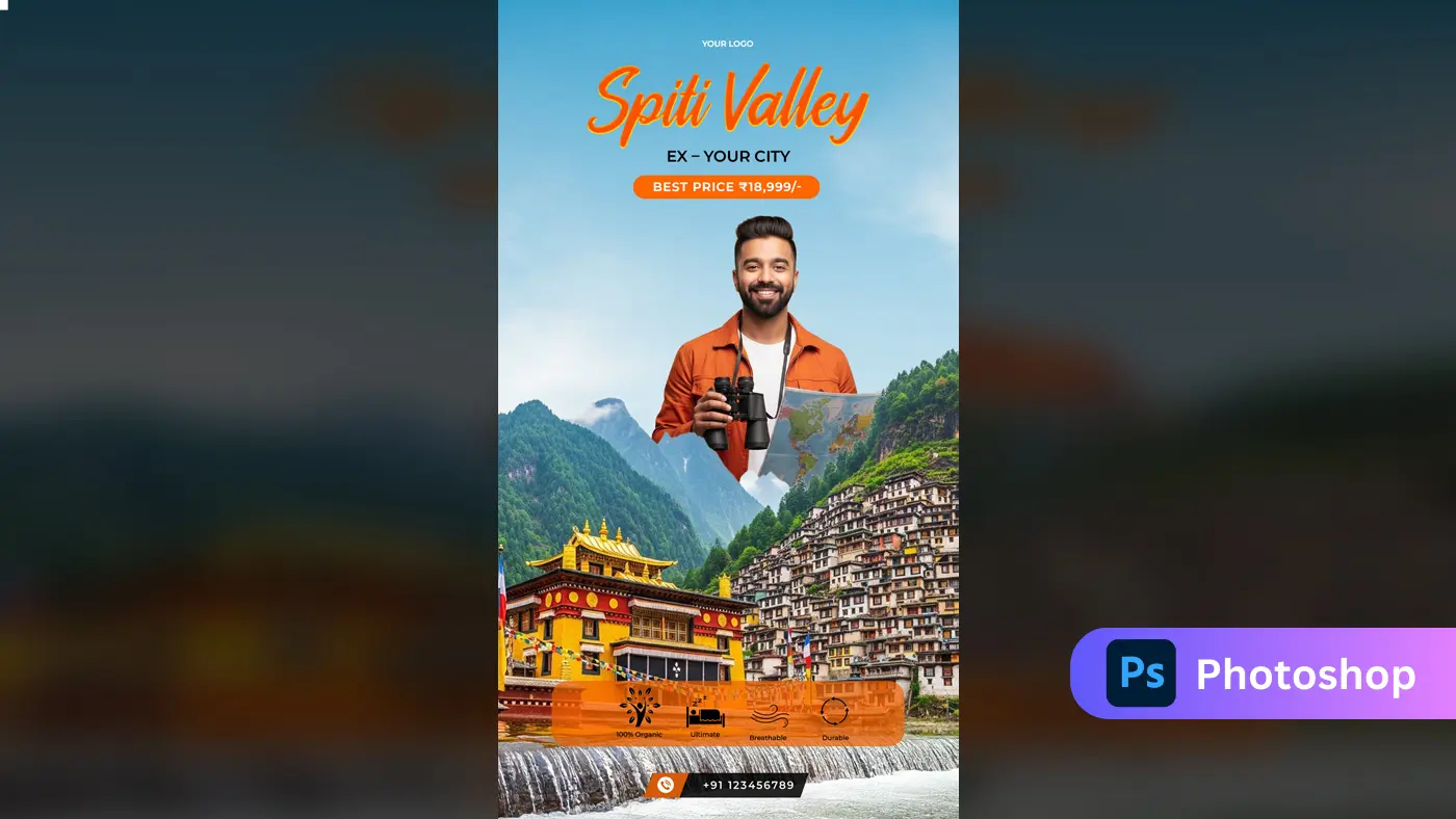 Himalayan Adventure Tour Ad Template