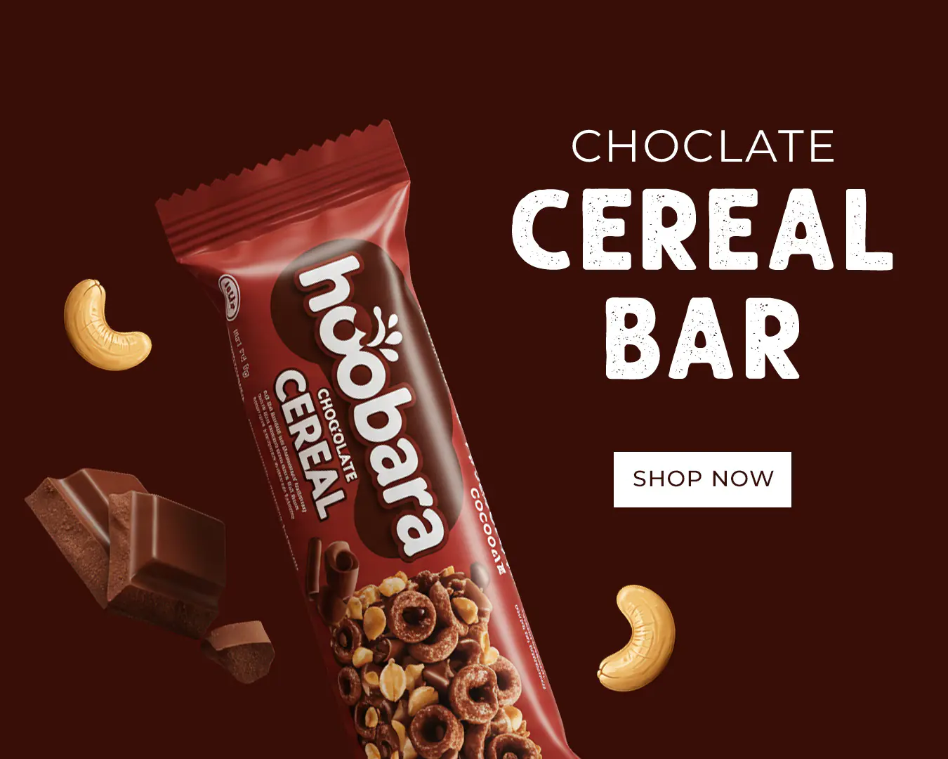 Enhanced Chocolate Cereal Bar Product Advertisement