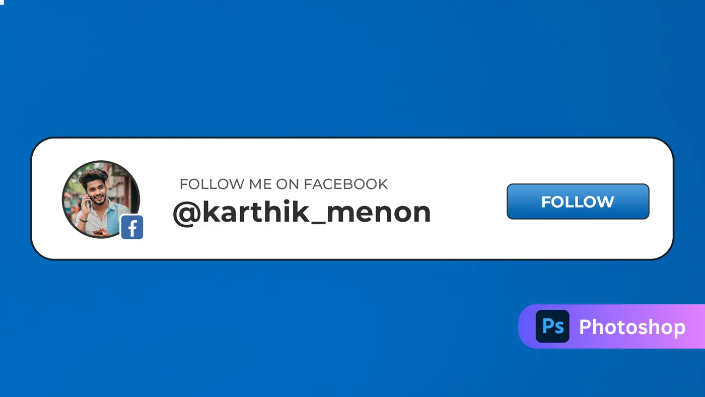 Clean Blue Facebook Follow Template
