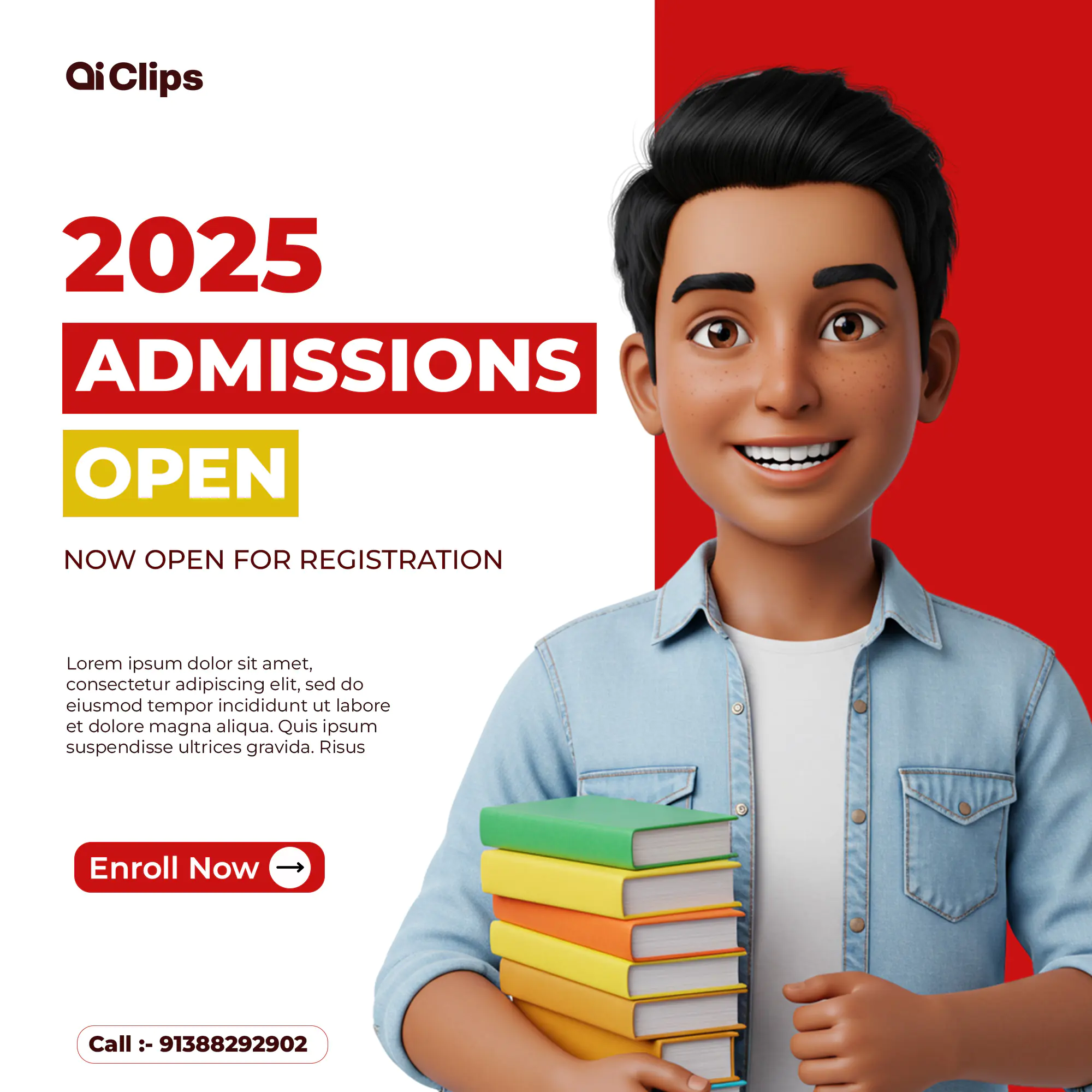 2025 Academic Admissions Announcement Template