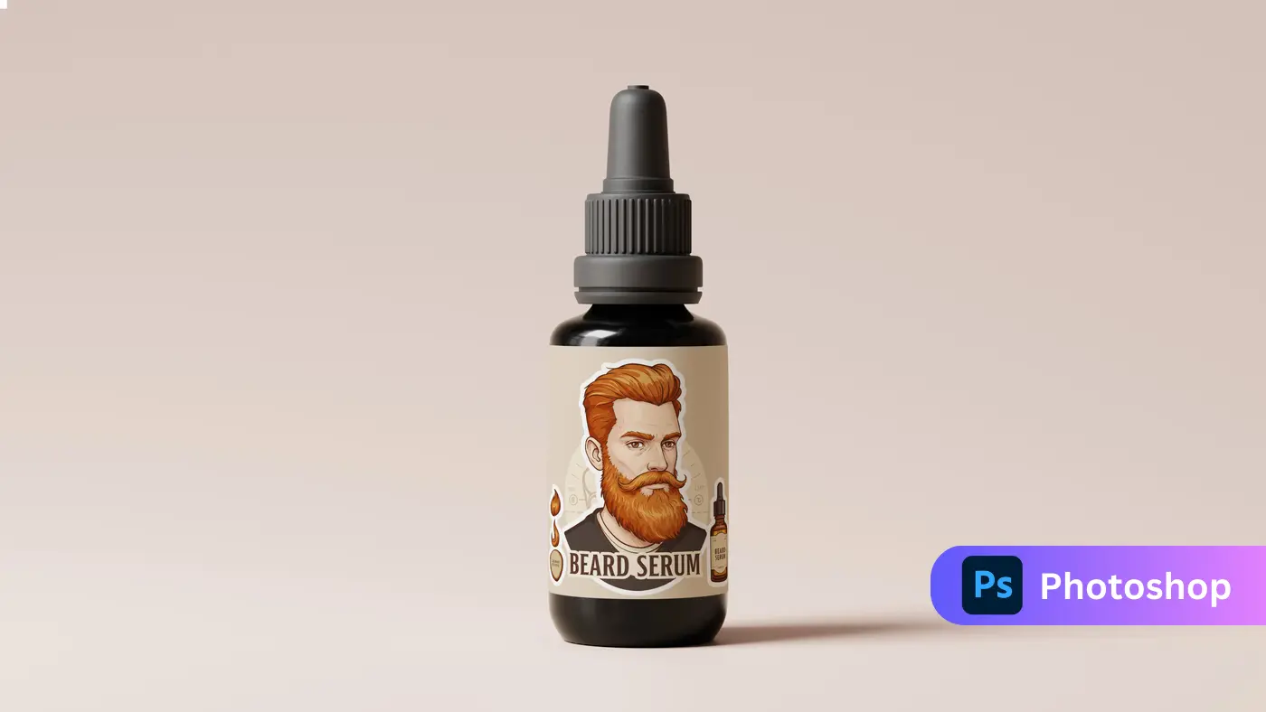 Beard Oil Packaging Design Template