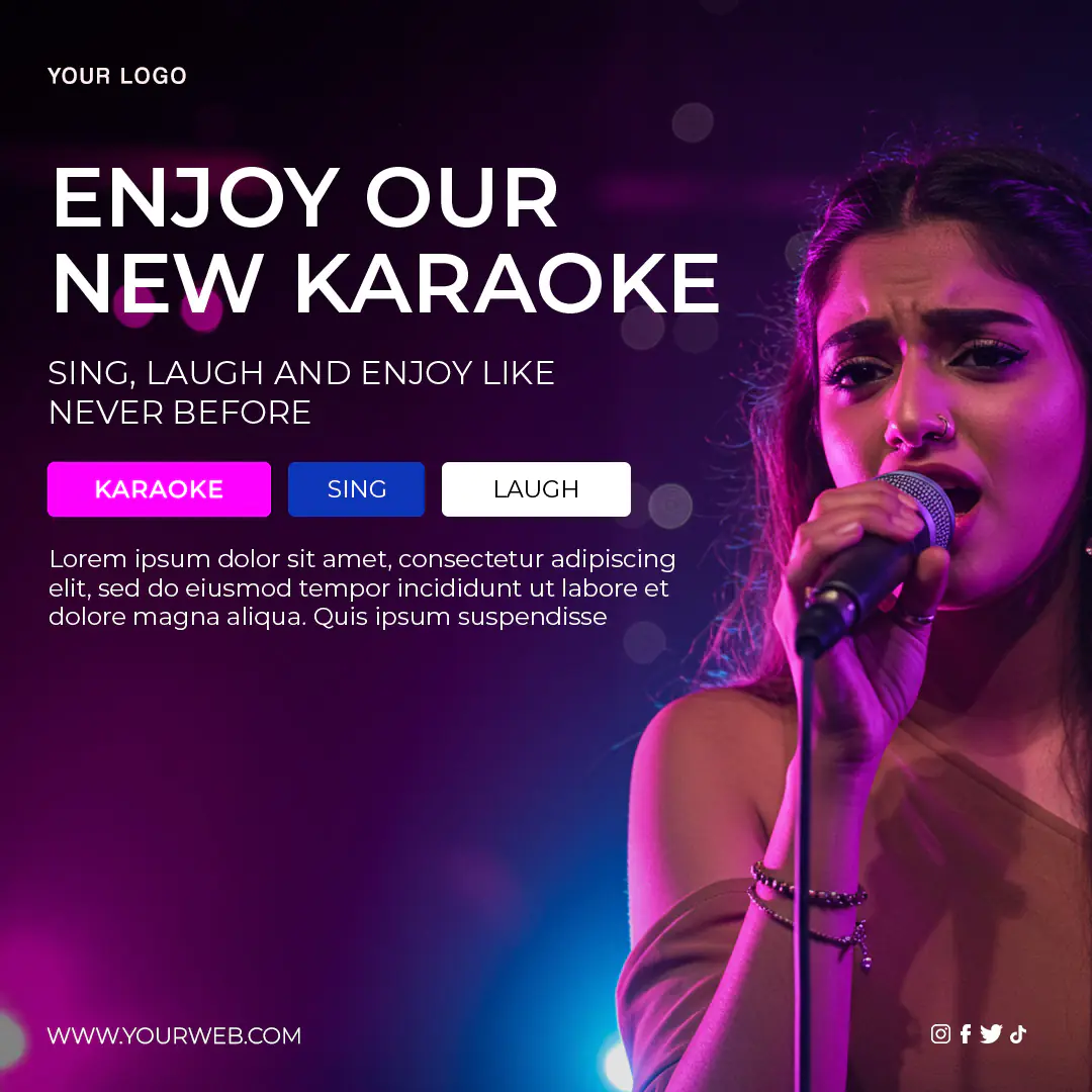 Vibrant Karaoke Night Promo Template