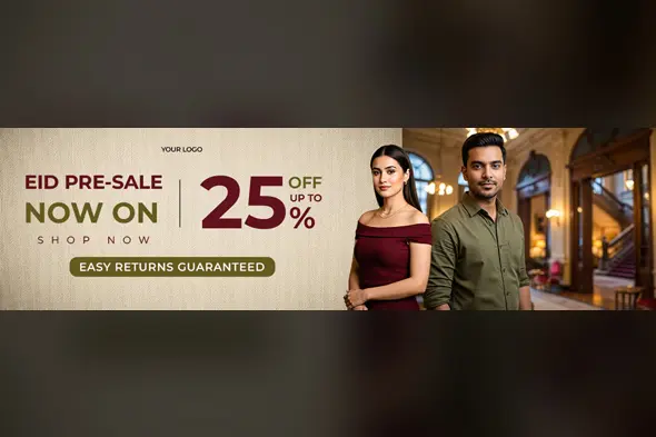 Festive Fashion Sale Banner Template