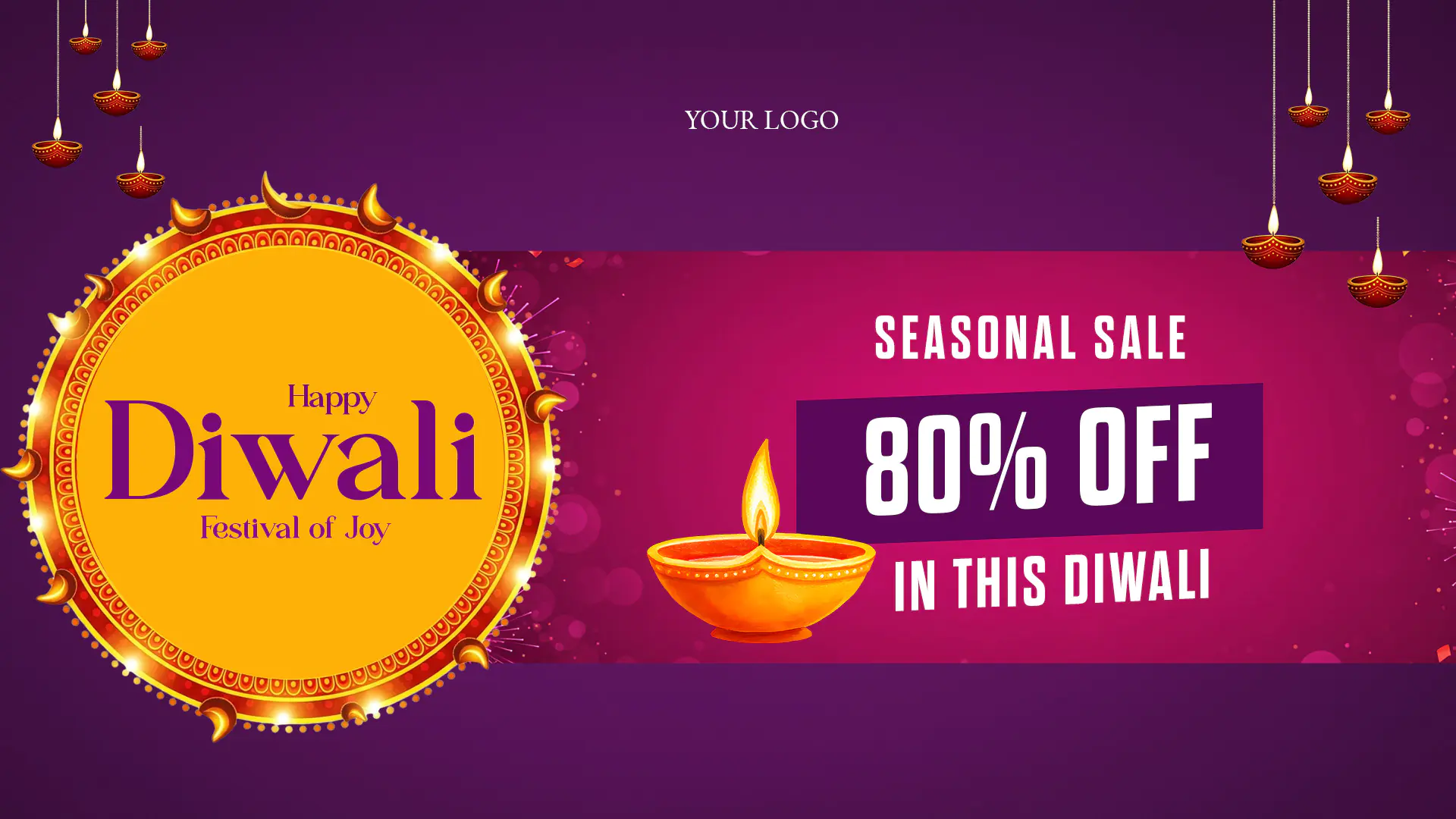 Diwali Seasonal Sale Banner Template