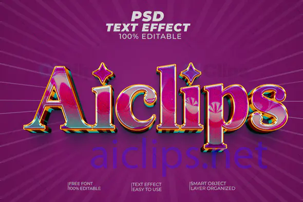 Royal Shine 3D Text Effect PSD