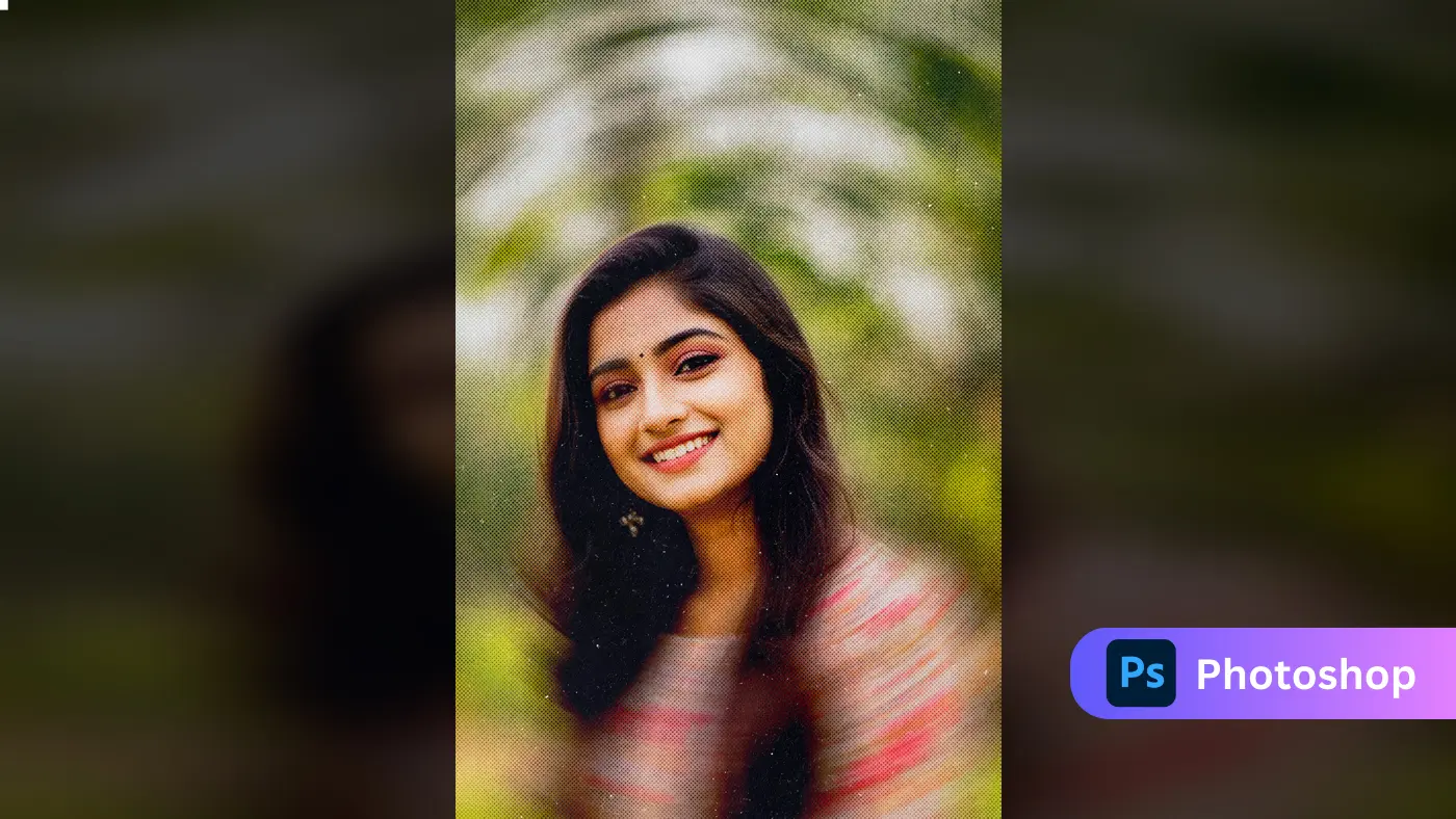 Motion Blur Portrait Effect  Indian Woman