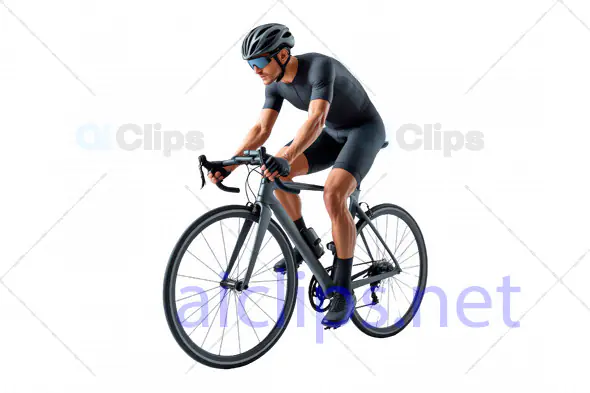 Professional Cyclist on Road Bike - 3D Model