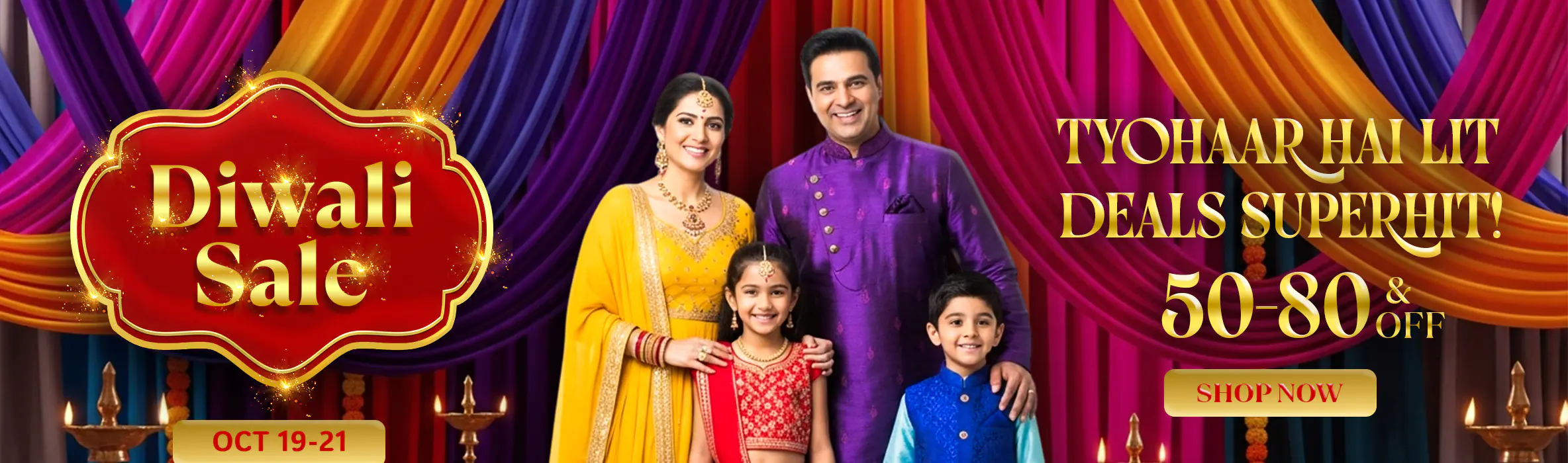 Vibrant Diwali Sale Banner Design