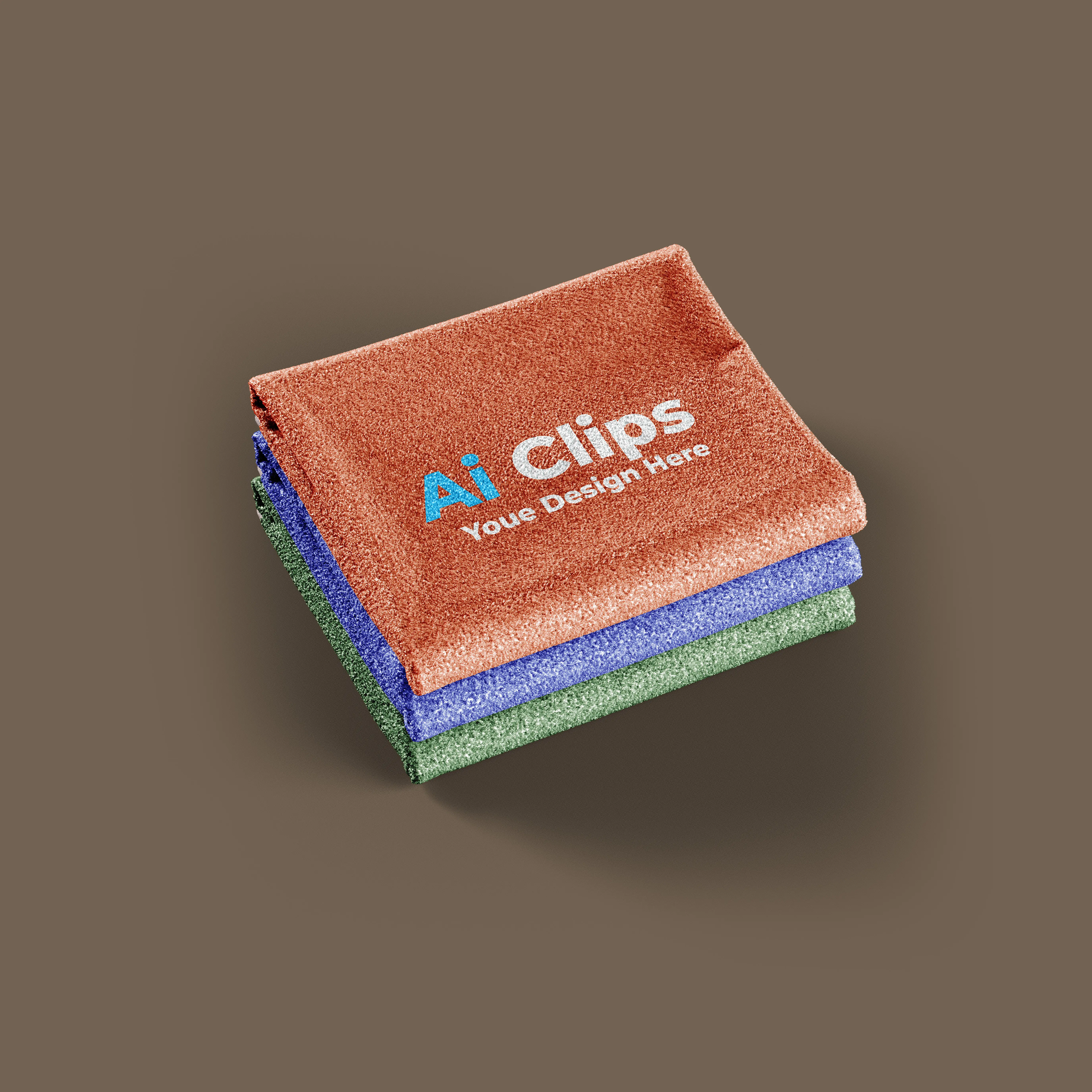 Stacked Colorful Fabric Mockup