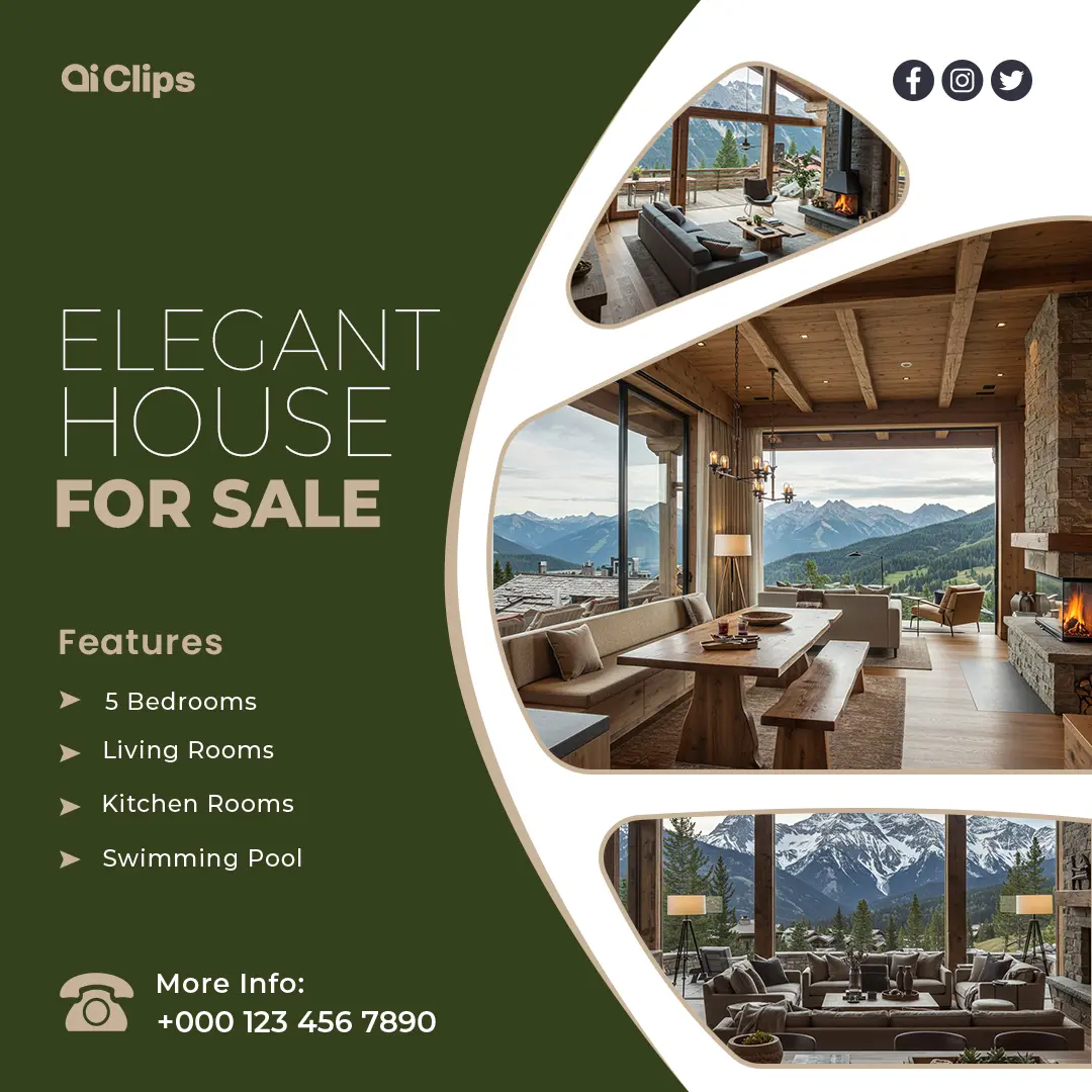 Stunning Elegant House Sale Photoshop Template