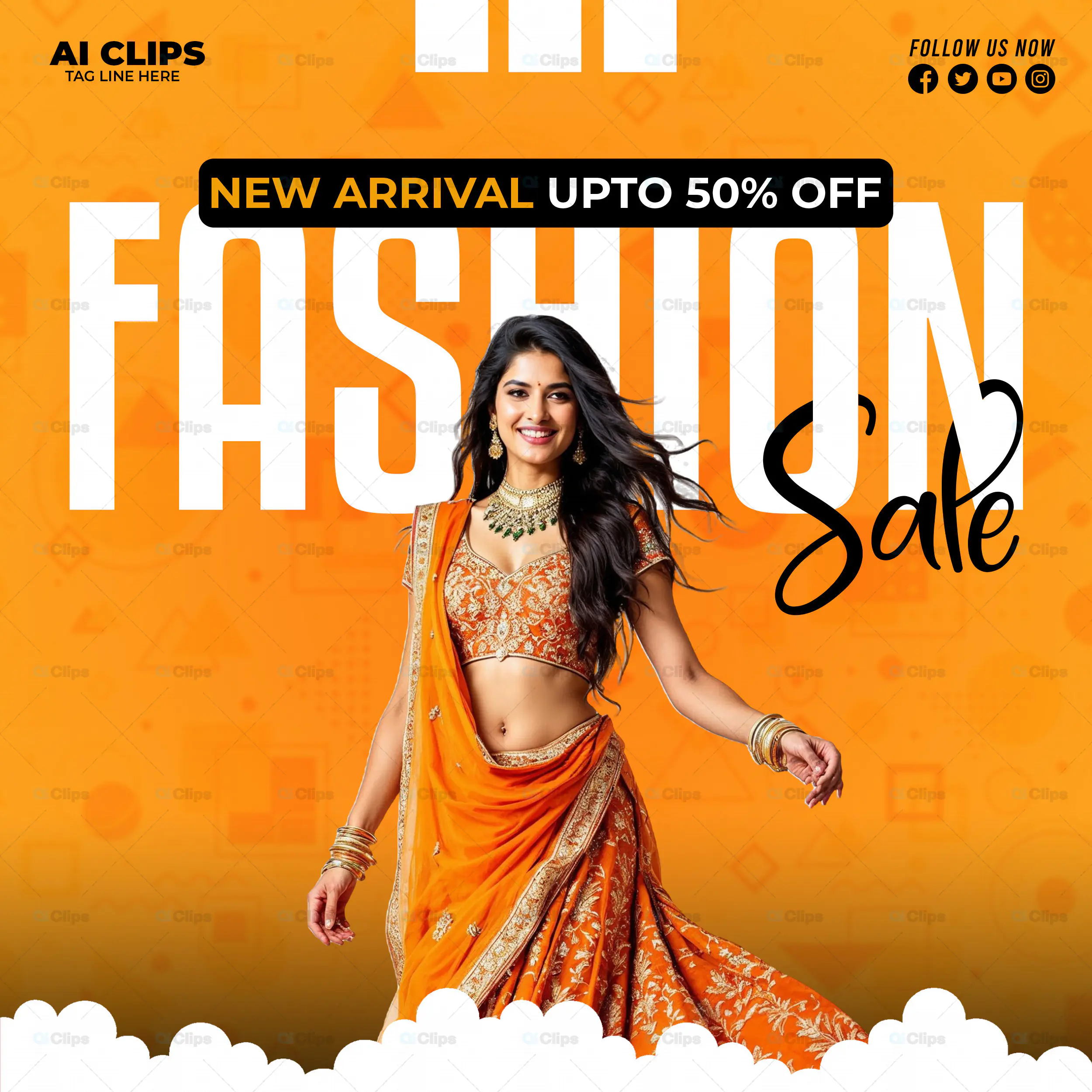 Fashion Sale Banner PSD Template
