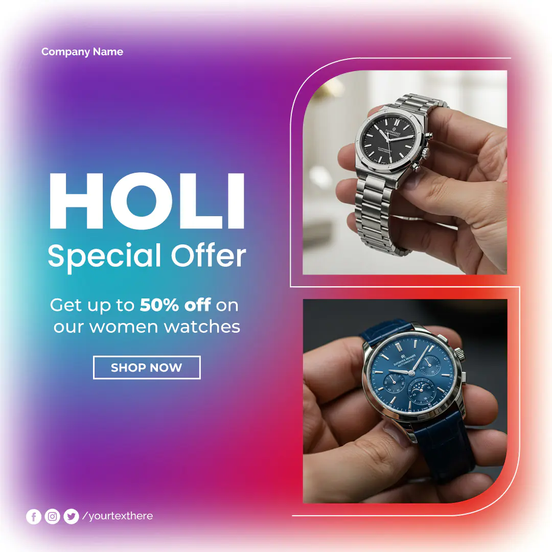 Holi Watch Sale Template