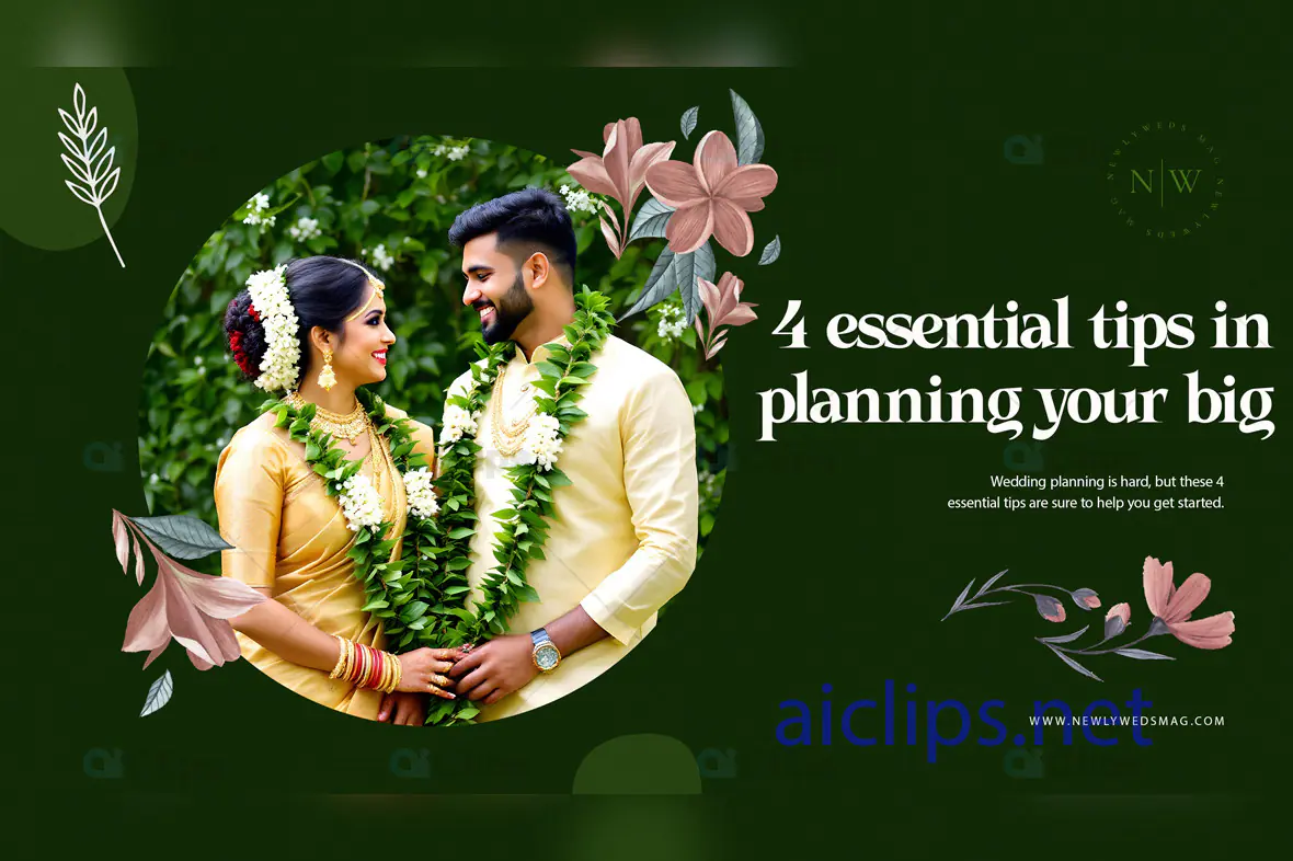 Wedding Planning Tips Banner PSD Template