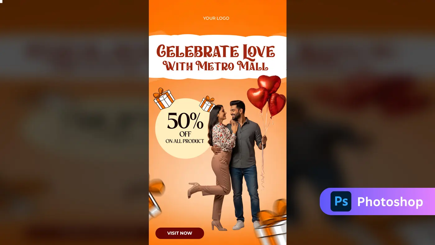 Romantic Retail Sale Story Template