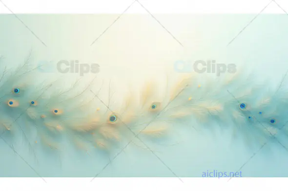 Elegant Peacock Feather Design on Soft Background