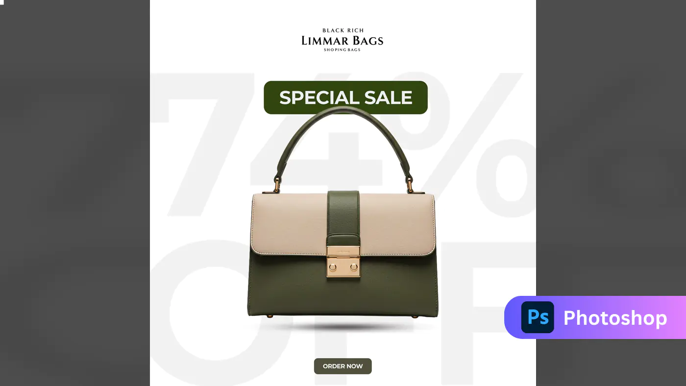 Luxury Handbag Sale Promotion Template