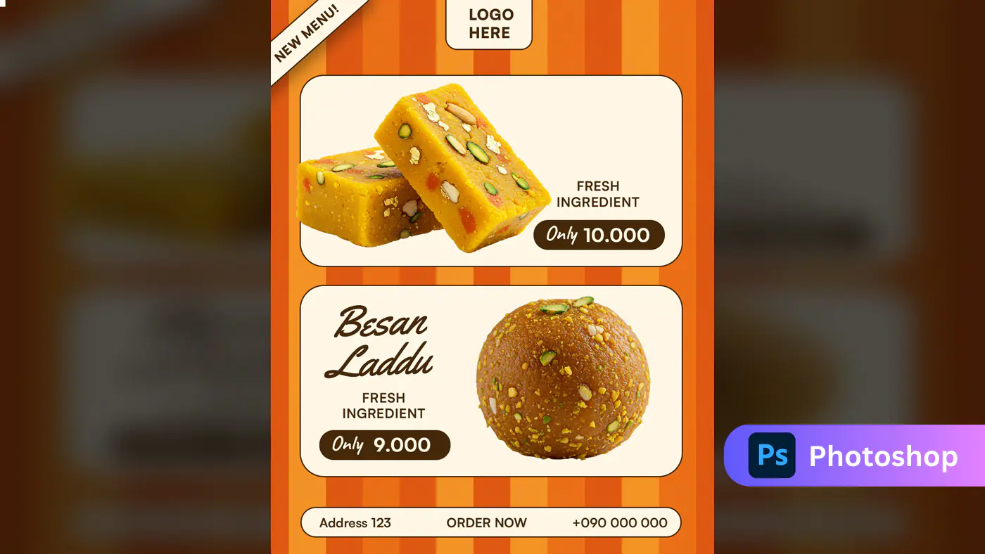 Indian Sweets Menu Template