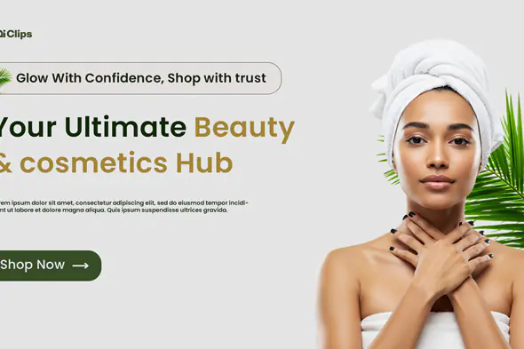 Elegant Beauty Hub E-commerce Banner