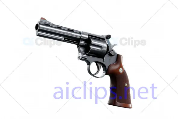 Realistic 3D Revolver Model - Vintage Handgun