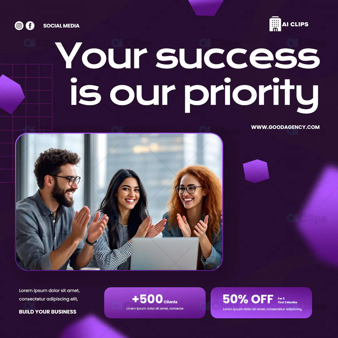 Professional Business Promotion Post PSD Template