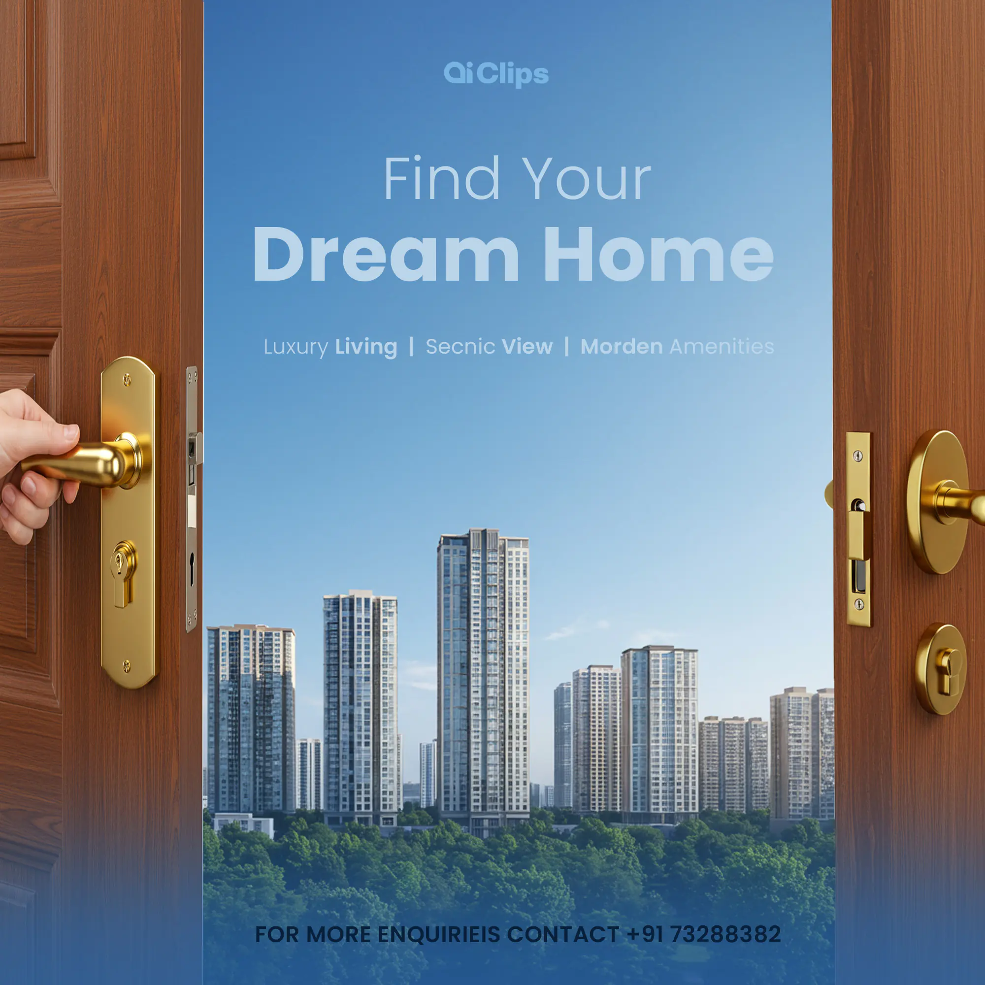 Luxury Real Estate Door View Banner