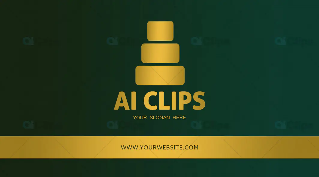Luxury Gold Green Card PSD Template