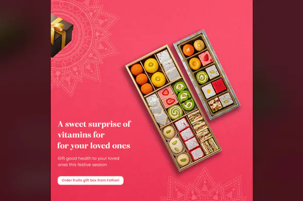 Festive Fruit Gift Box Promotion Template