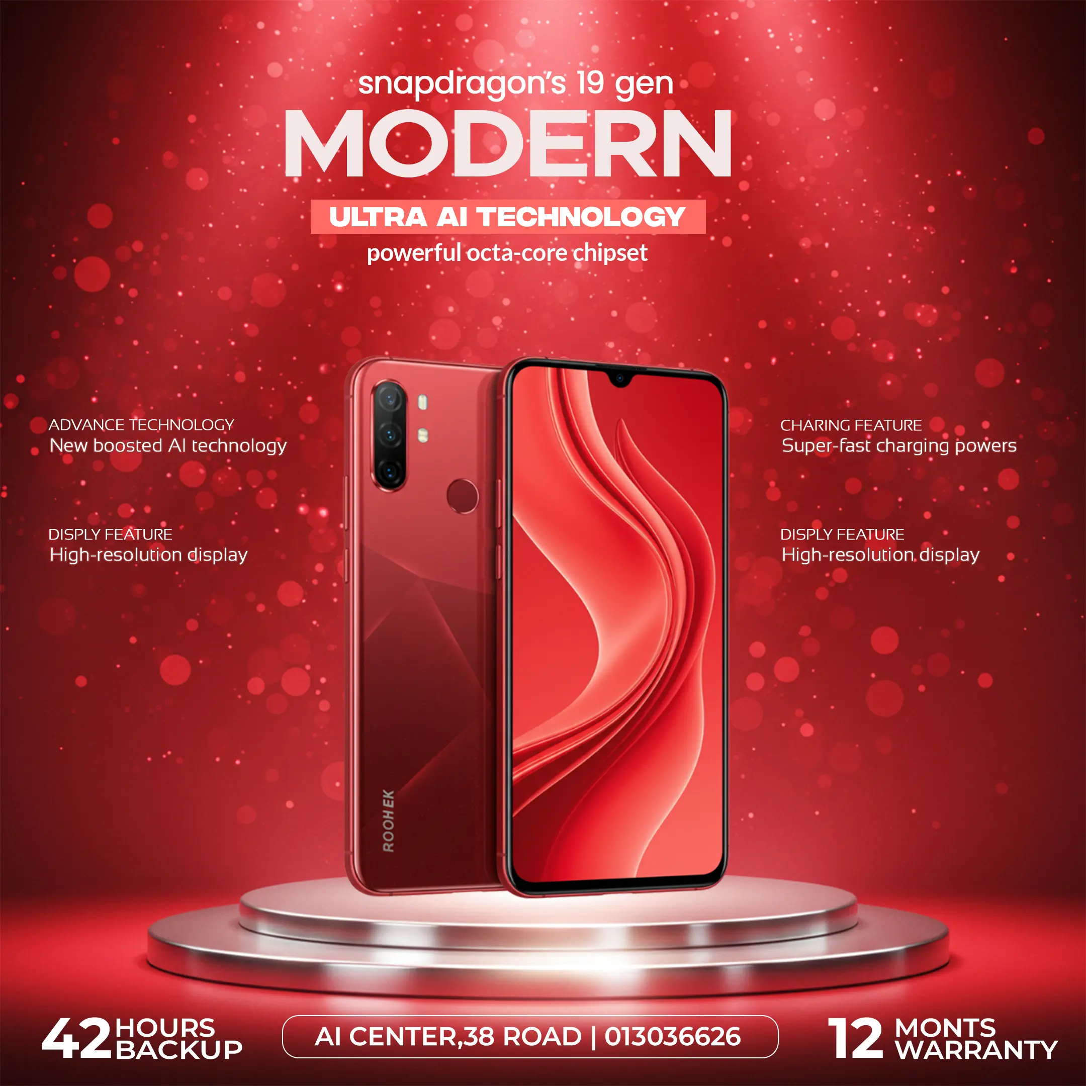 Modern Phone Design Photoshop Template for Creatives