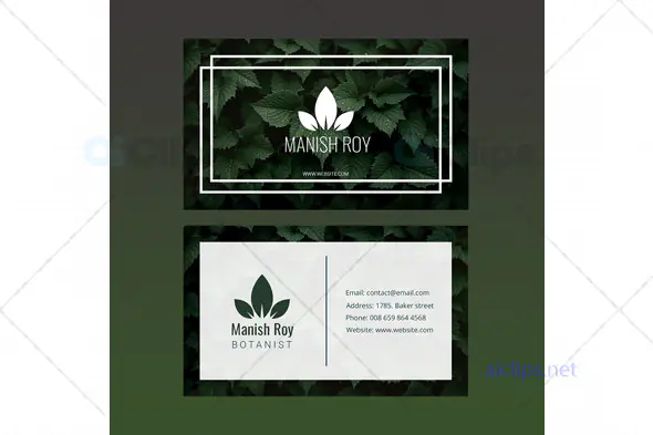Botanical Business Card PSD Template