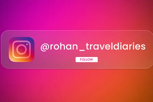 Instagram Follow Glassmorphism Template