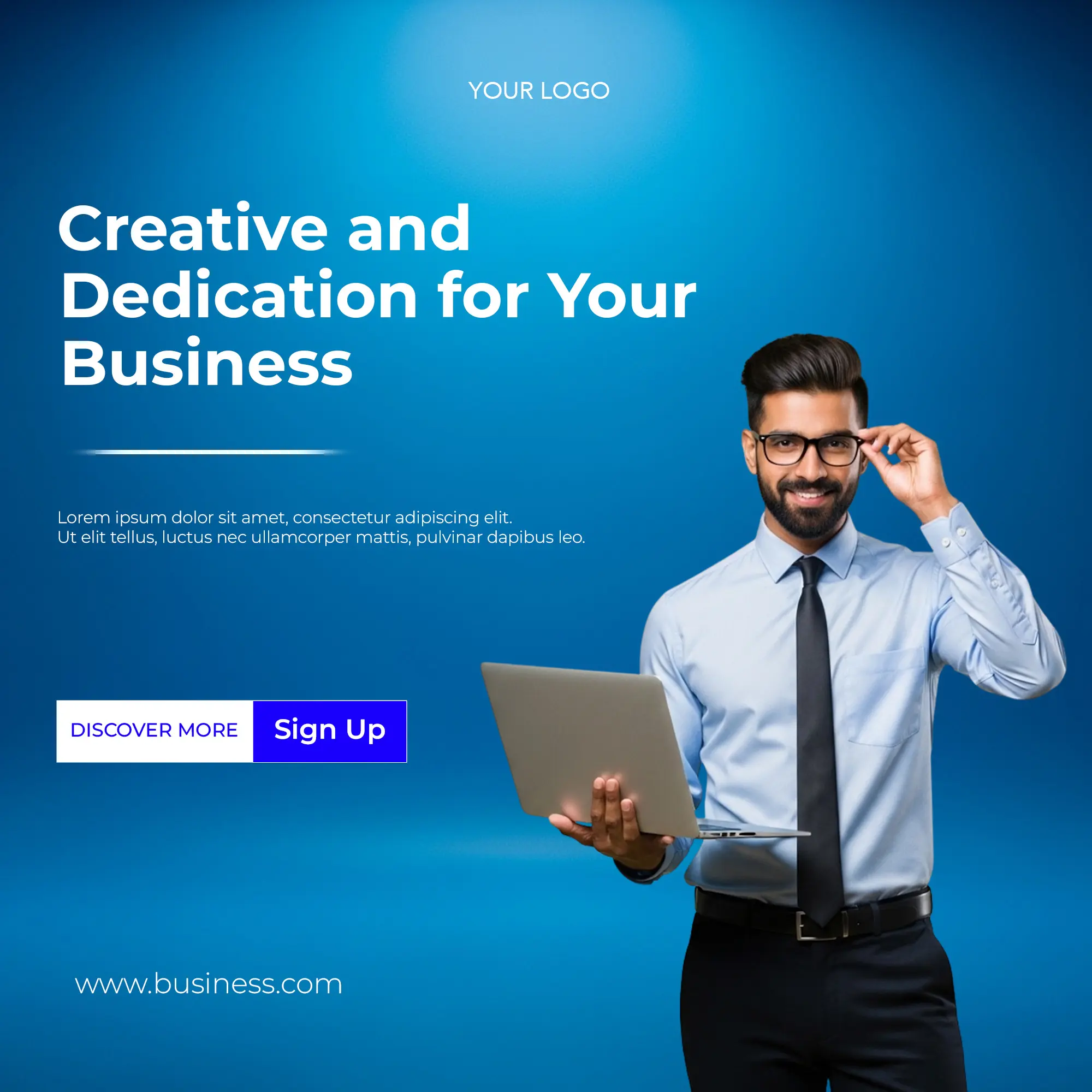 Professional Business Solutions Ad Template