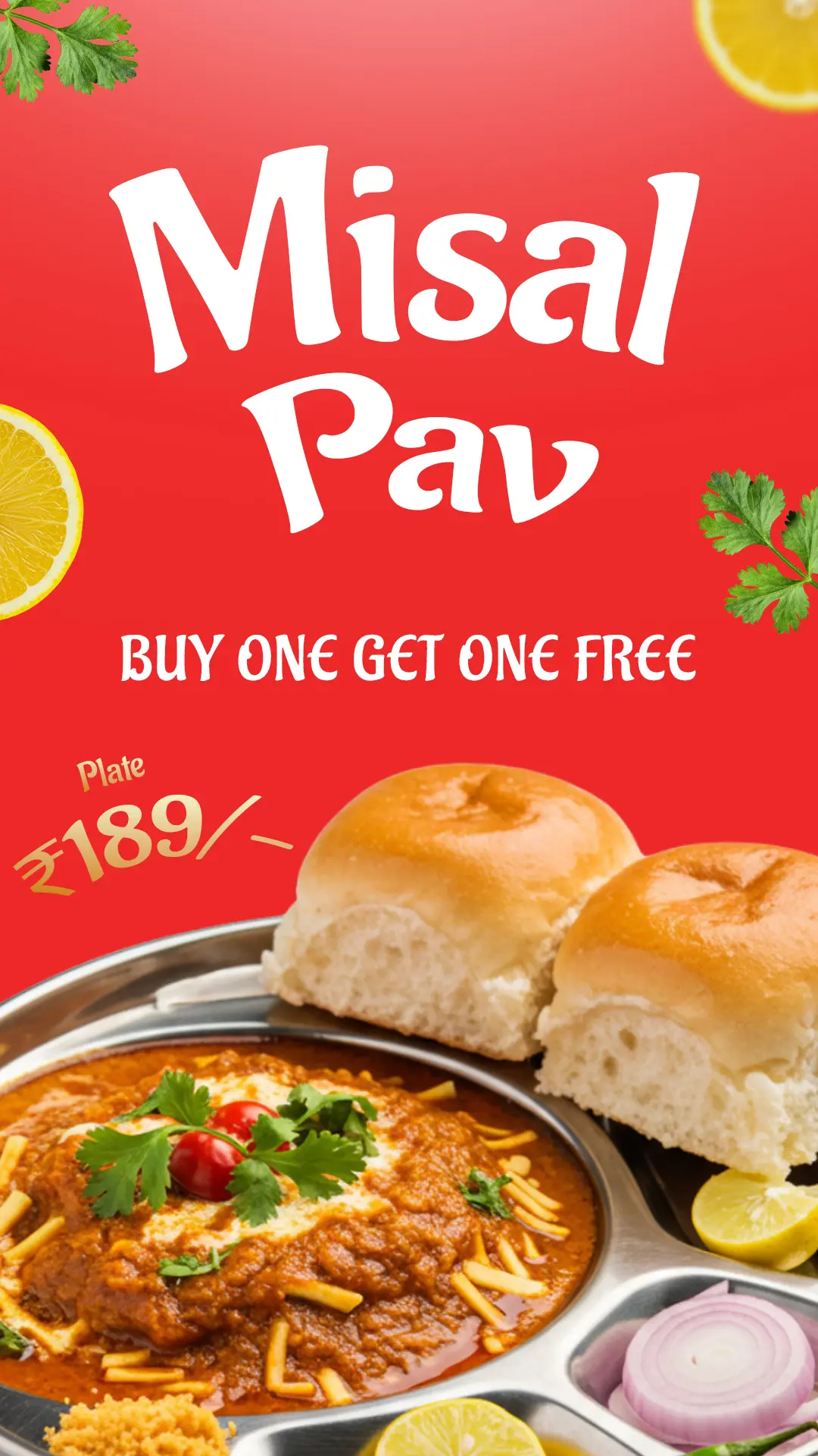 Misal Pav Template Buy One Get One Free Promo