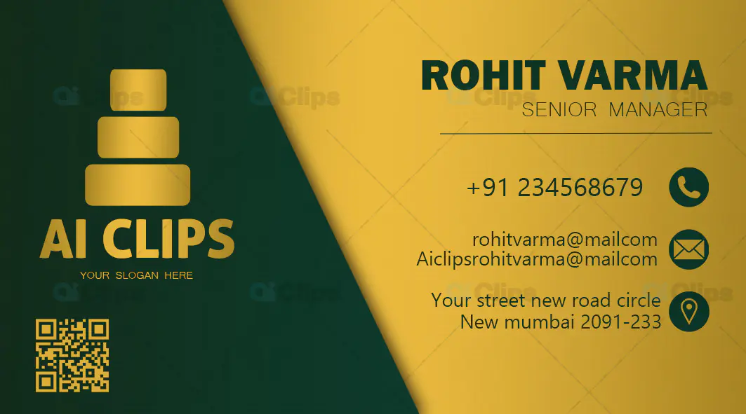 Luxury Gold Green Card PSD Template