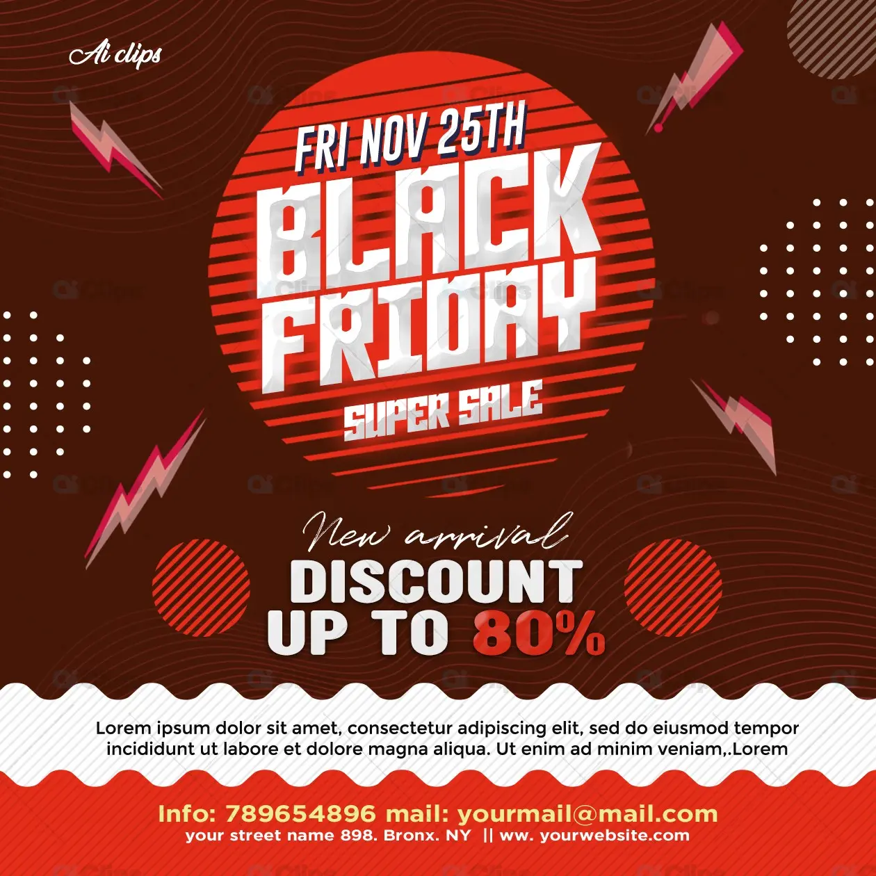Black Friday Super Sale PSD Template