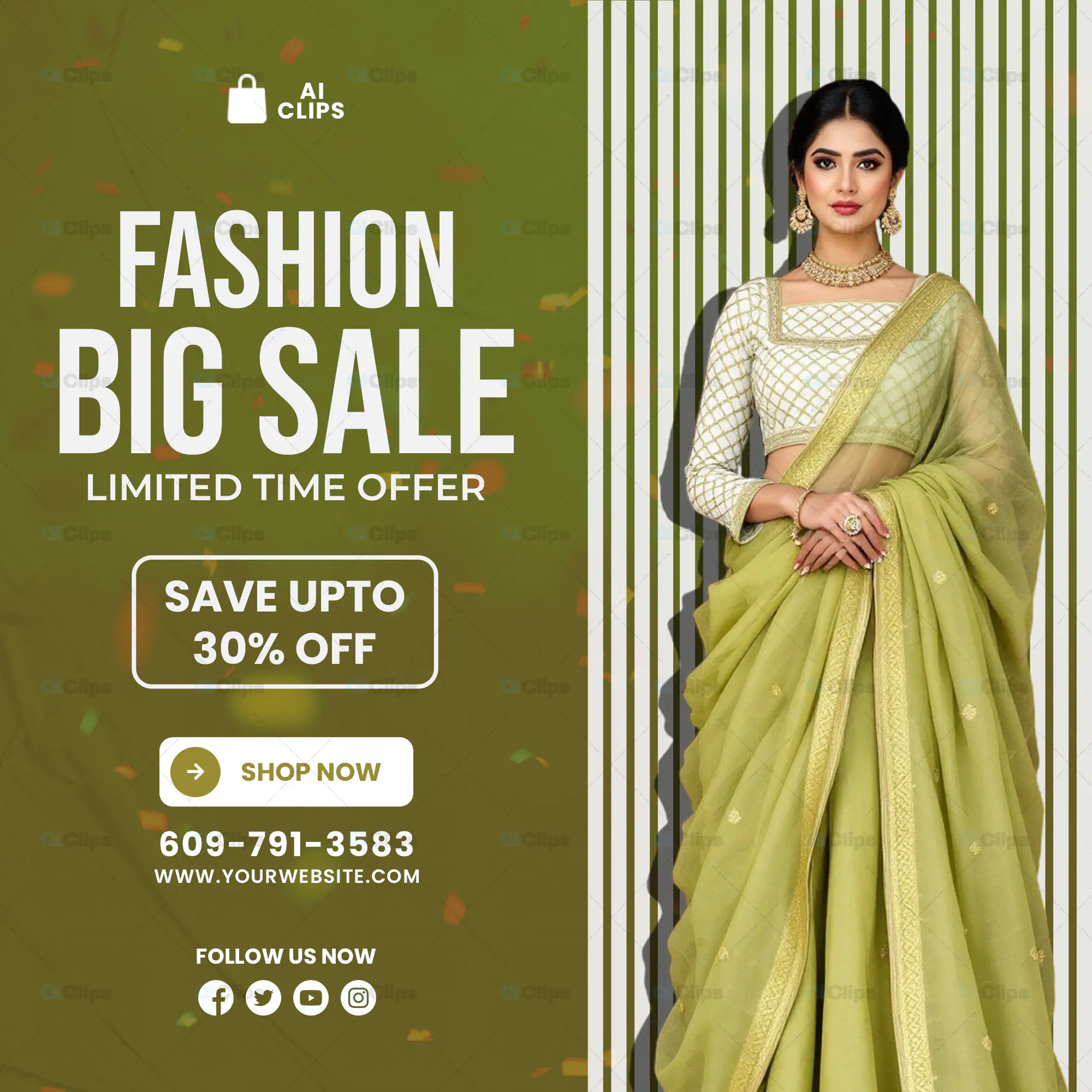 Fashion Big Sale Banner PSD Template