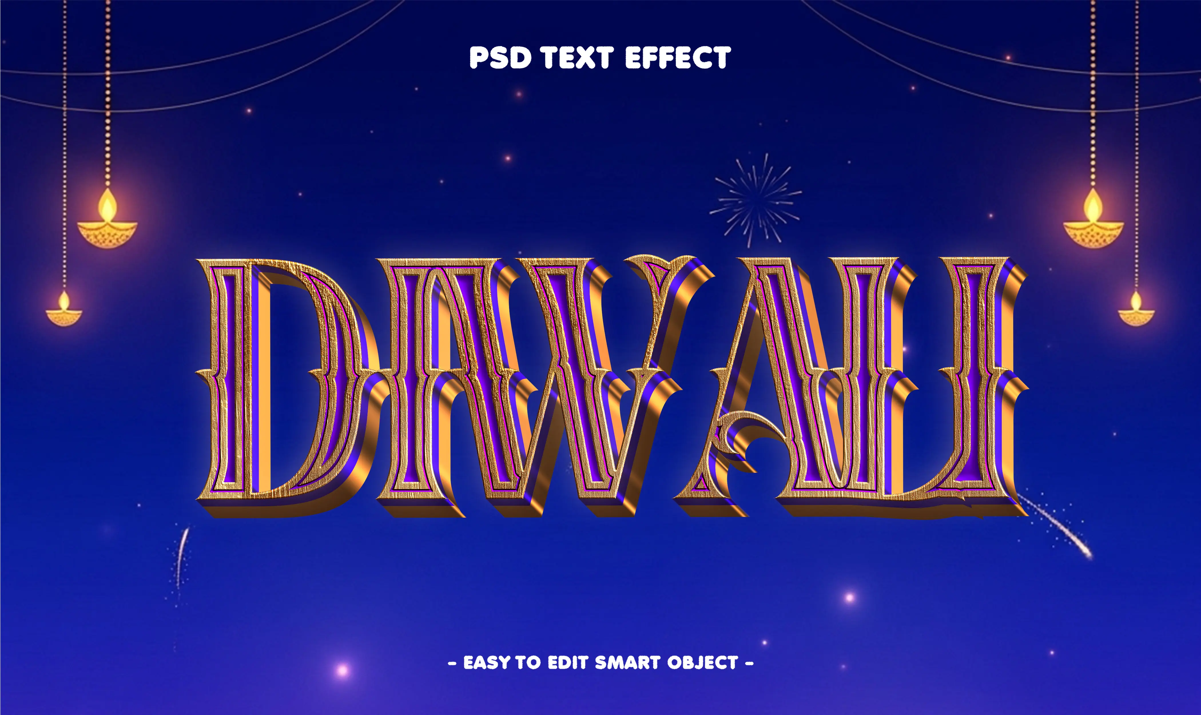 Decorative Diwali 3D Title Template