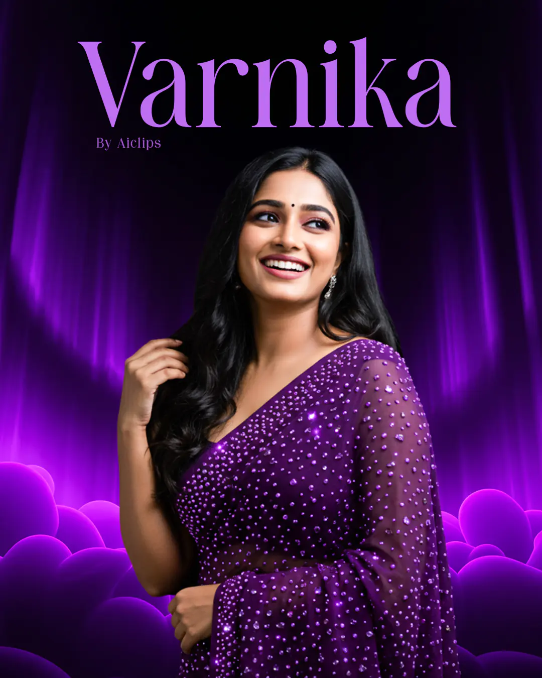 Varnika Sparkling Saree Fashion Template