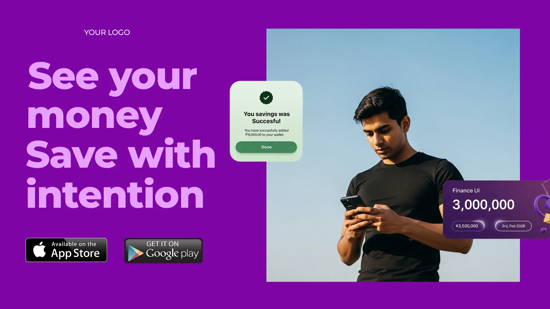 Mobile Finance & Savings App Ad Template