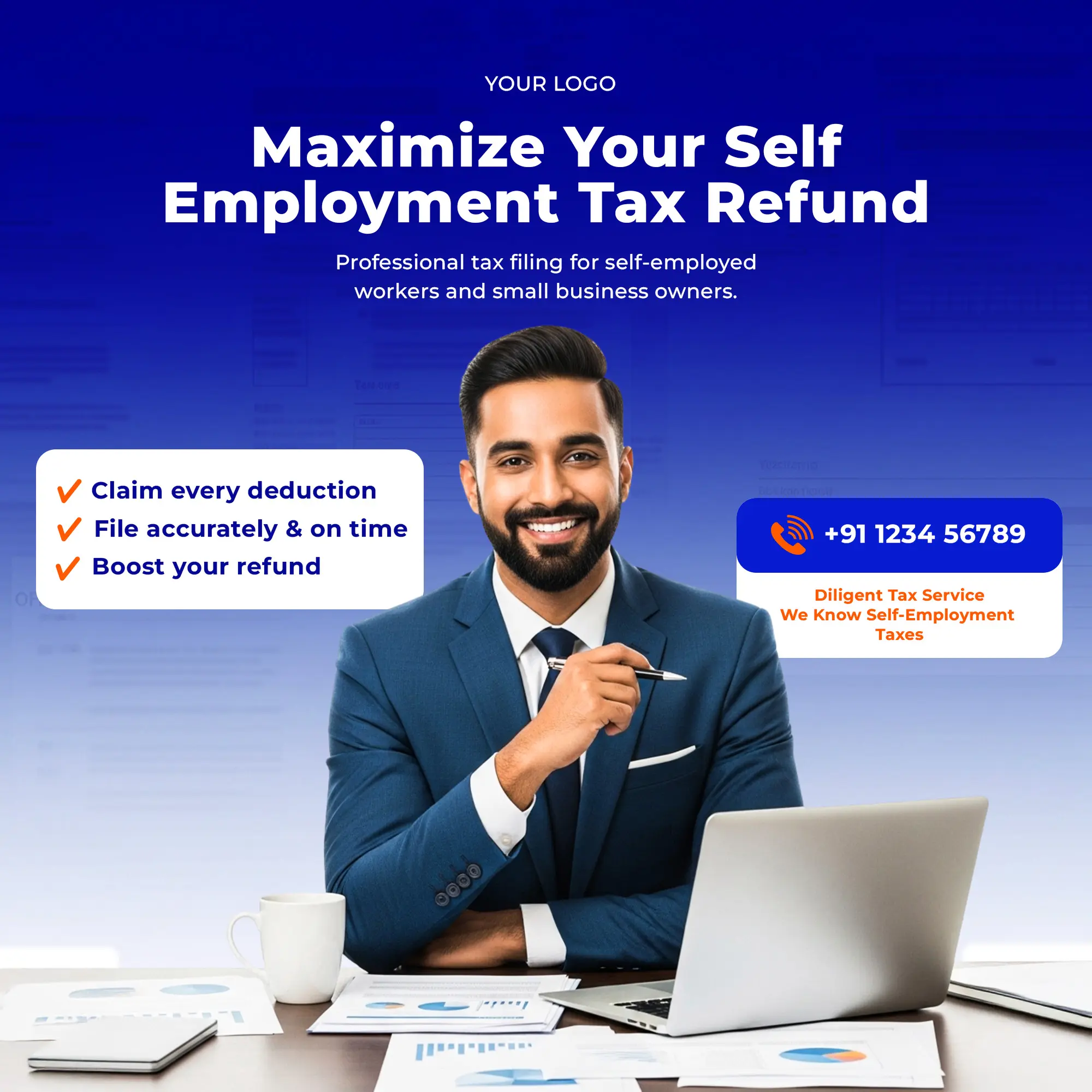 Professional Tax Advisor Social Media Template