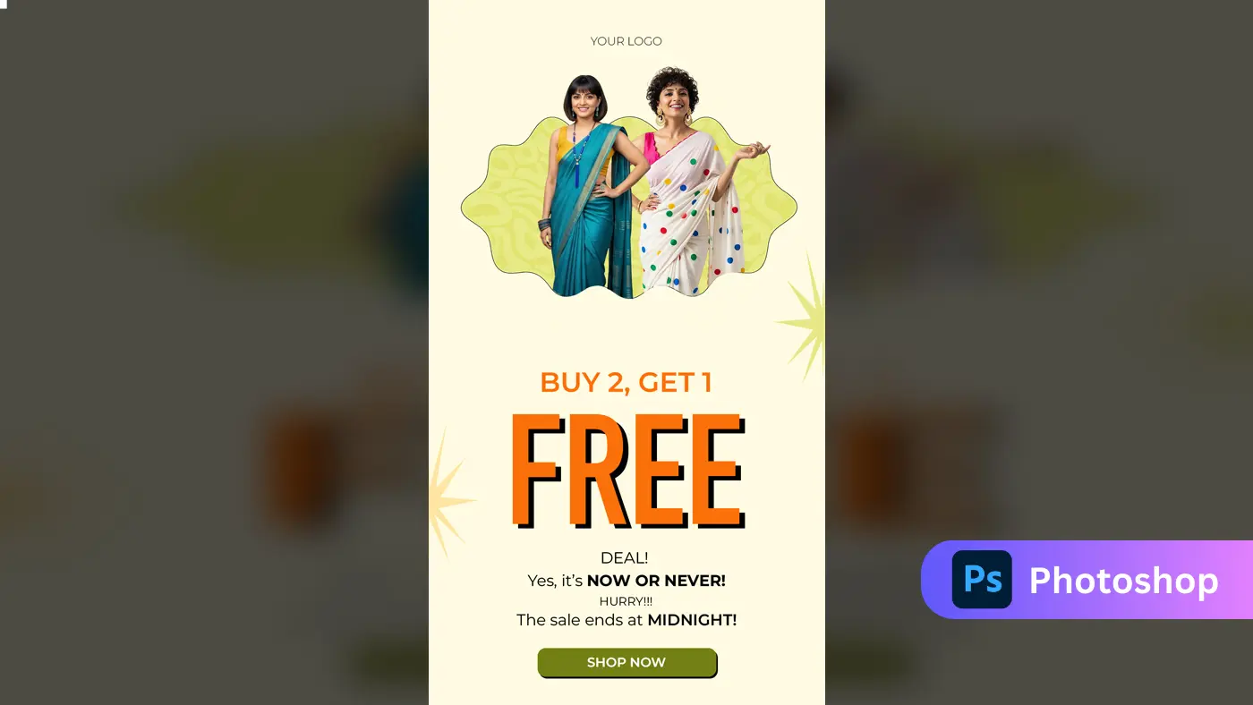 Vibrant Saree Sale Story Template