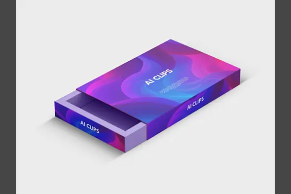 Gradient Drawer Box Mockup