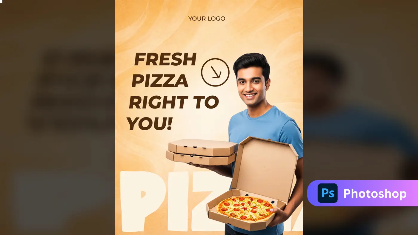 Pizzeria Delivery Ad Social Media Template