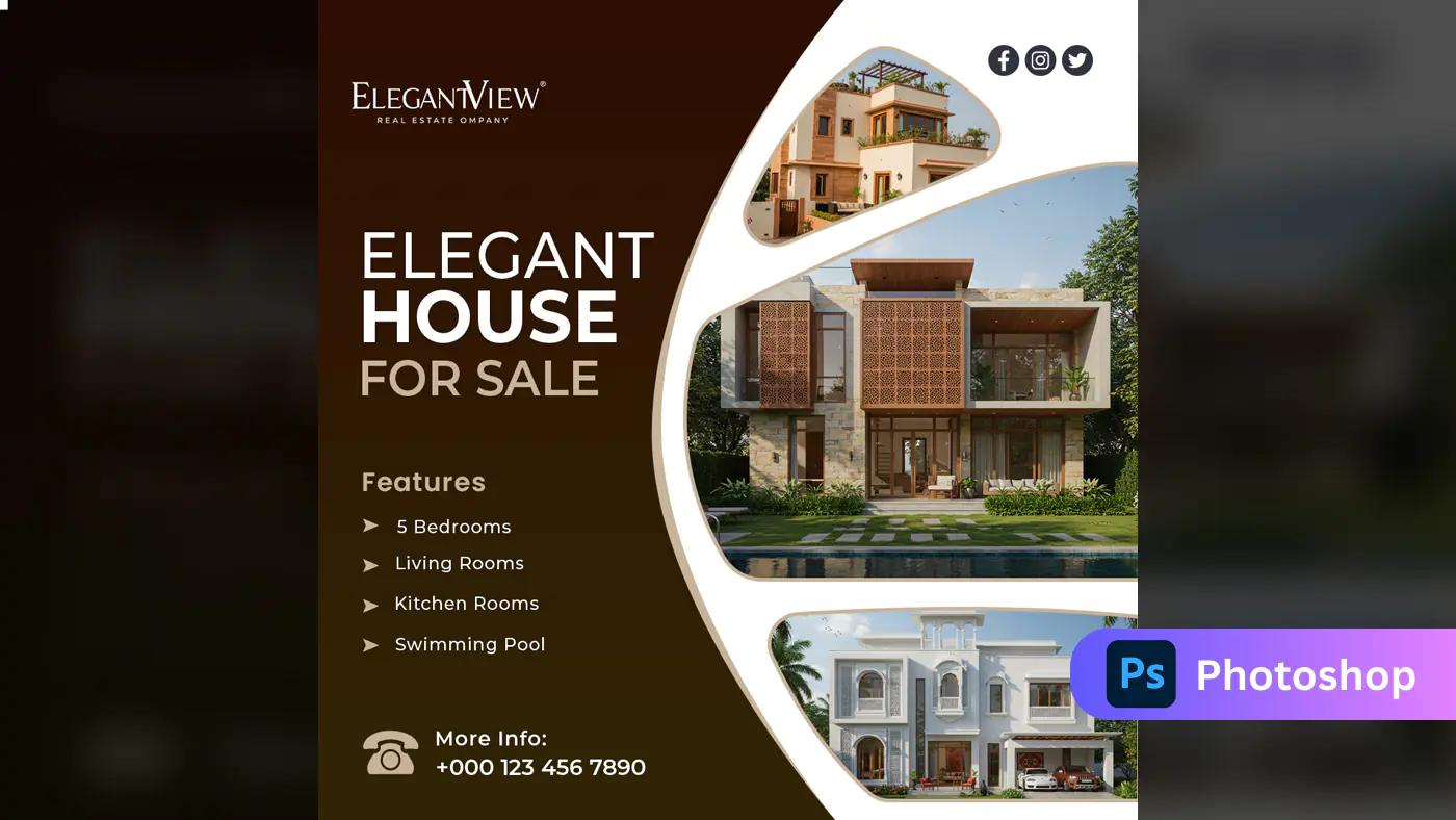 Elegant House Sale Social Media Template