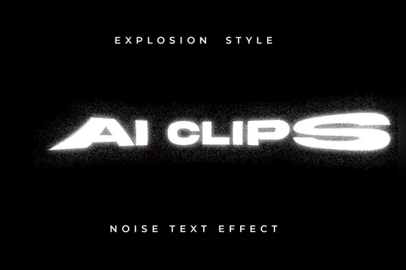 Dynamic Explosion Style Noise Text Effect Template